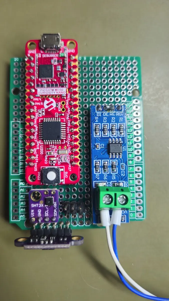 The board assembled for the demo